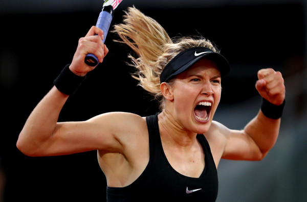 Khuôn mặt đầy 'biểu cảm' của Bouchard sau chiến thắng trước Sharapova /// AFP