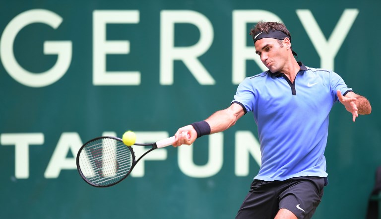 Federer lần thứ 13 vào bán kết giải Halle /// AFP