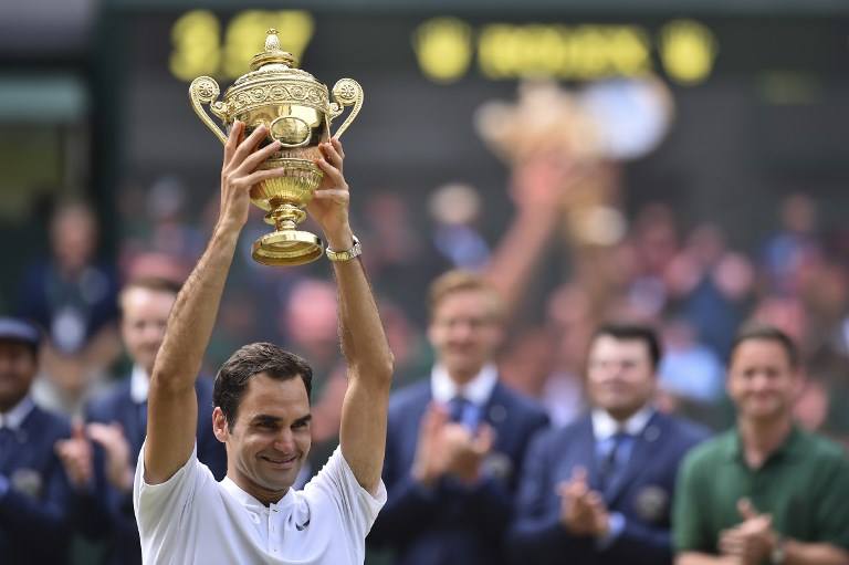 Federer có danh hiệu thứ 8 tại Wimbledon /// AFP