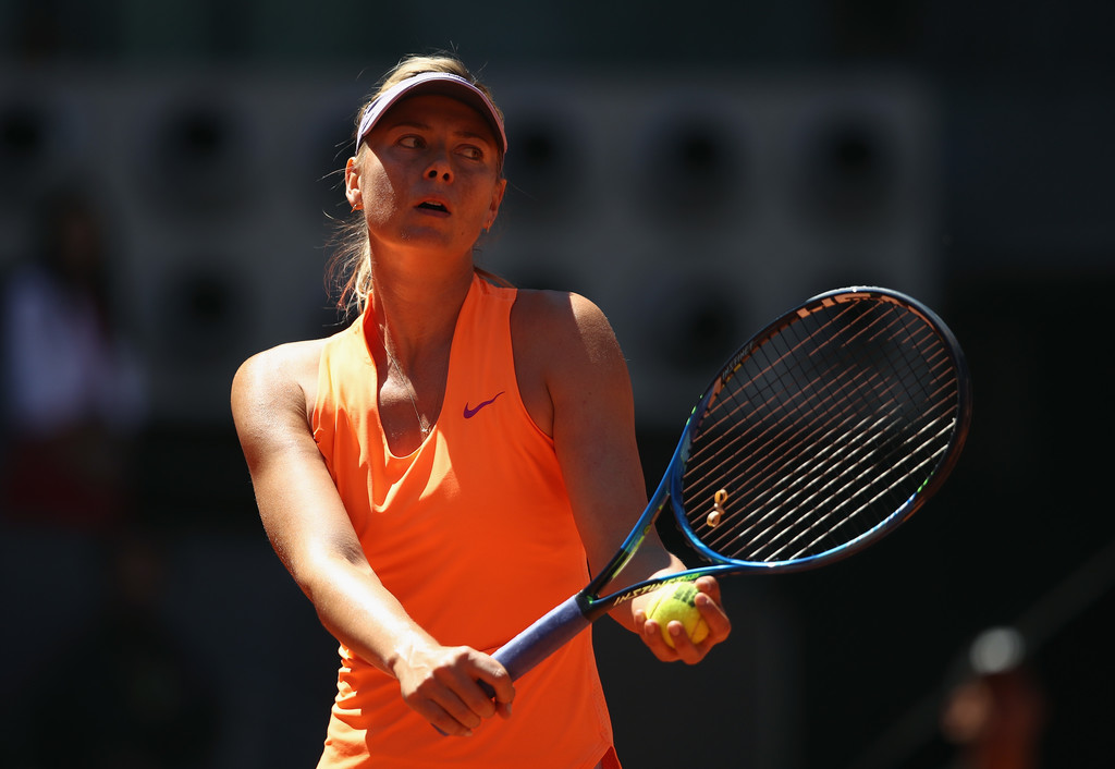 Sharapova vừa trở lại thi đấu sau khoảng thời gian bị cấm thi đấu /// AFP