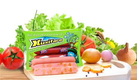 Xúc xích rau củ và bánh gạo dinh dưỡng cho trẻ