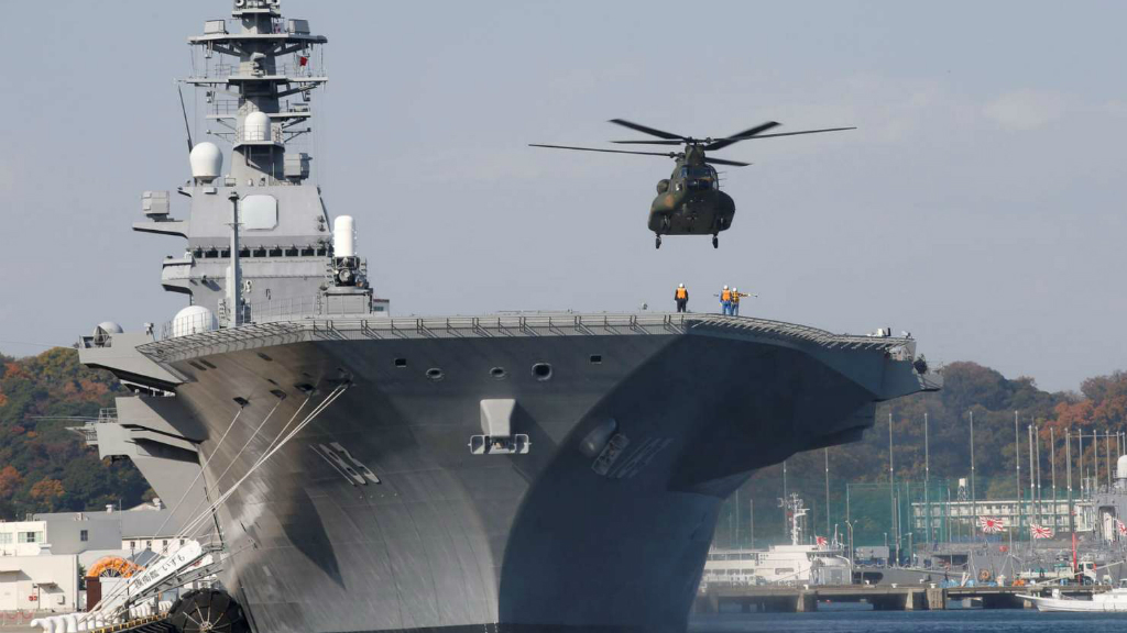 Tàu khu trục chở trực thăng Izumo của Nhật Bản /// Reuters